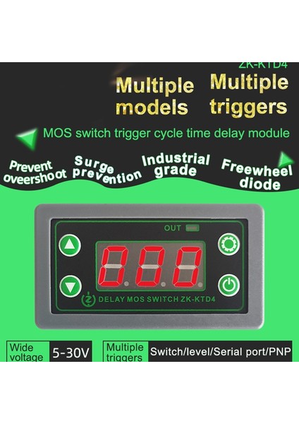 Zk-Ktd4 Mos Anahtarı Tetik Döngüsü Zamanlama Gecikme Modülü Solenoid Valf Kontrolü Alet Çantası ile 5V12V2V fırsatları