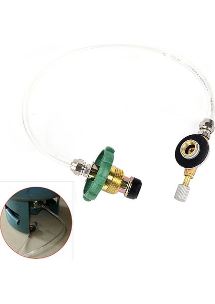 Açık Kamp Gaz Sobası Propan Dolum Adaptörü Düz Silindir Tankı Çoğaltıcı Şişe Adaptörü Gaz Şarj Aksesuarları indirimleri