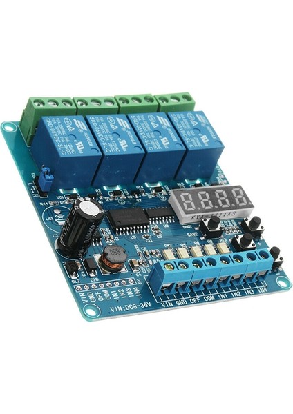 Dc 8V - 36V Endüstriyel Sınıf 4 Kanallı Çok Fonksiyonlu Röle Modülü Geniş Voltaj