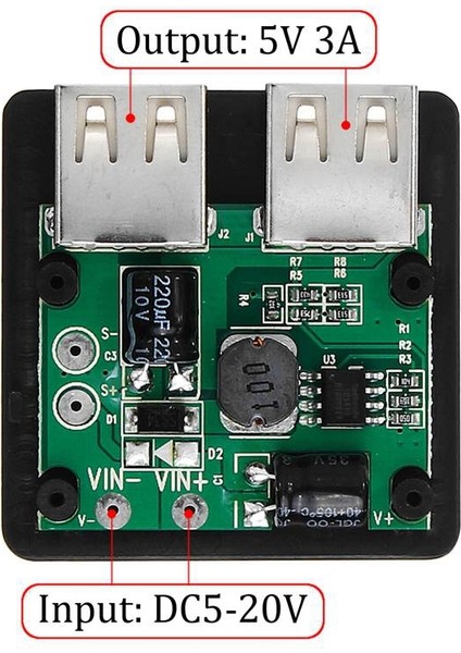 Adet Güneş Panelı Bağlantı Kutusu Çift USB Regülatör Seti Şarj Cep Telefonu 3A Regülatörü Mp4 Fan Pil