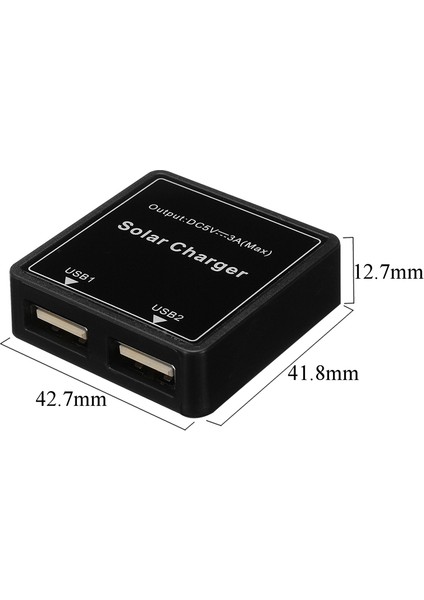 Adet Güneş Panelı Bağlantı Kutusu Çift USB Regülatör Seti Şarj Cep Telefonu 3A Regülatörü Mp4 Fan Pil