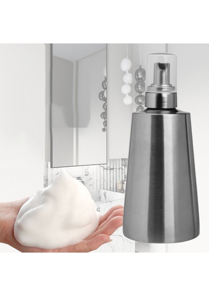 Srıwen 2020 350ML Taşınabilir Paslanmaz Çelik Pres Pompalı Sabun Köpük Dispenseri Losyon Şişesi Sıvı Sabun Dispenserleri