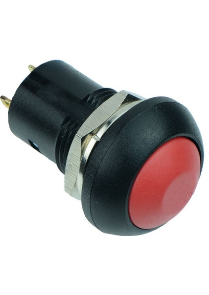 On-Off Mandal Suya Dayanıklı 12MM Basmalı Düğme Anahtarı Spst 2A IP67, Kırmızı