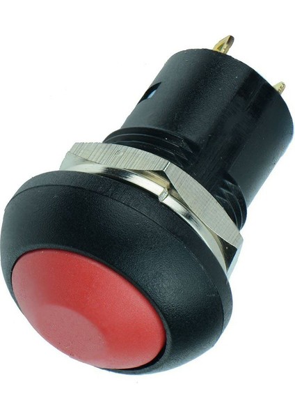 On-Off Mandal Suya Dayanıklı 12MM Basmalı Düğme Anahtarı Spst 2A IP67, Kırmızı