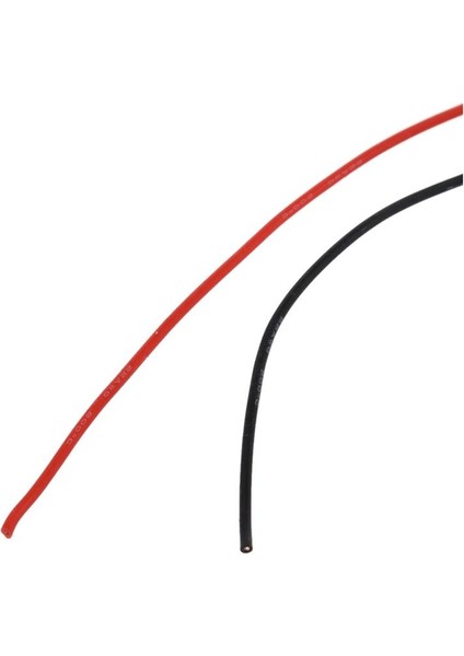 2x 3m 22 Gauge Awg Silikon Kauçuk Tel Kablo Kırmızı Siyah Esnek [çeşitli] indirimleri