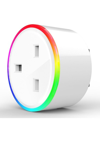 Wifi Akıllı Priz Rgb Kablosuz Güç Soketi Akıllı Yaşam/tuya App Uzaktan Kumanda Alexa Google Home Uk Plug Için Çalışmak(Yurt Dışından)