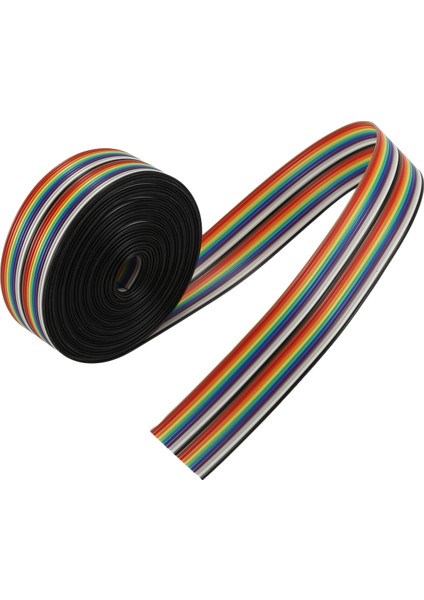 5m 1.27MM 20P Dupont Kablo Gökkuşağı Düz Hat Destek Teli Lehimli Kablo Bağlantı Teli fırsatları