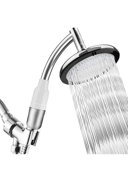 6 Inç Paslanmaz Çelik Duş Başlığı Banyo El Yağış Sprey Su Tasarrufu Turboşarj Negatif Iyon Memesi indirimleri
