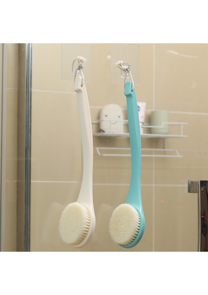 Uzun Saplı Peeling Vücut Duşu Sırt Fırçası Masaj Scrubber-Beyaz modelleri
