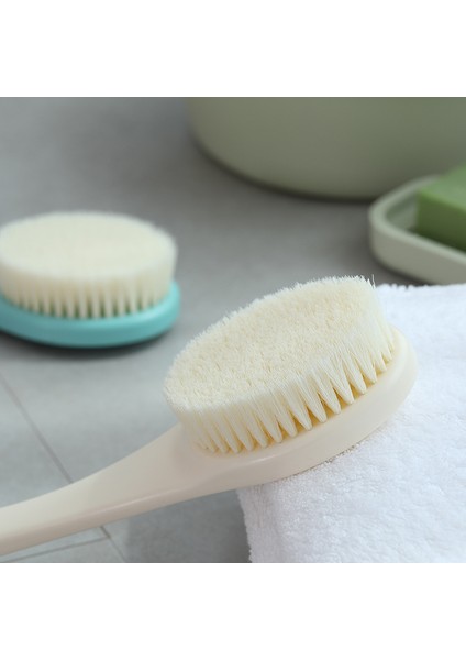 Uzun Saplı Peeling Vücut Duşu Sırt Fırçası Masaj Scrubber-Beyaz fırsatları