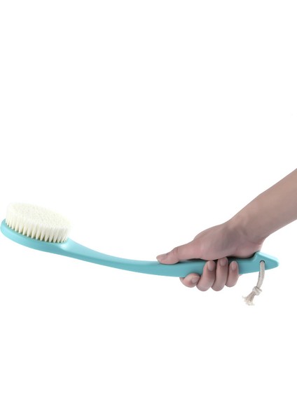 Uzun Saplı Peeling Vücut Duşu Sırt Fırçası Masaj Scrubber-Beyaz indirimleri
