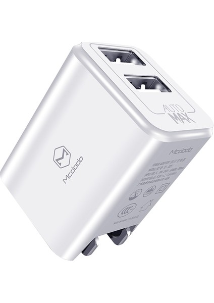 Modo Mini USB Soket Şarj Cihazı Çift Bağlantı Noktalı 2.4 iPhone iPad Için Çıkış ve Katlanabilir Adaptör Fişi Samsung Galaxy Beyaz