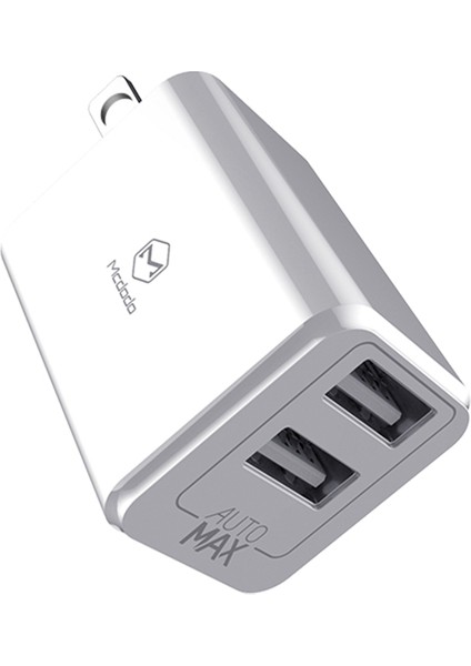 Modo Mini USB Soket Şarj Cihazı Çift Bağlantı Noktalı 2.4 iPhone iPad Için Çıkış ve Katlanabilir Adaptör Fişi Samsung Galaxy Beyaz