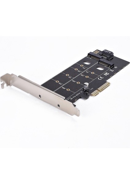 Çift M.2 Pcie Adaptörü, M2 SSD Nvme (M Key) Veya Sata (B Key) 22110 2280 2260 2242 2230 - Pci-E 3.0 x 4 Ana Bilgisayar Denetleyicisi Genişletme Kartı Masaüstü Pci Express Yuvası Için