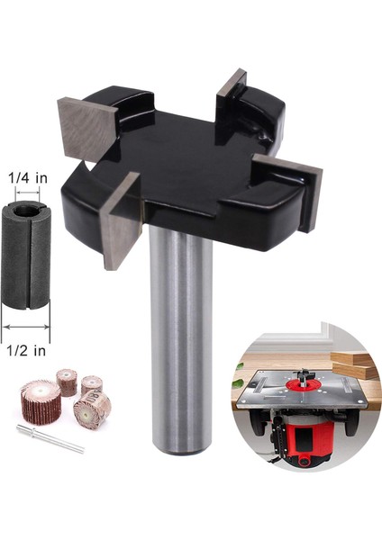 Srıwen 2020 Shank Cnc Spoilboard Yüzey Yönlendirici Bit Ahşap Freze Planya Aracı Ağaç Işleme Araçları Döşeme Düzleştirme Yönlendirici Bit 1/2 Inç