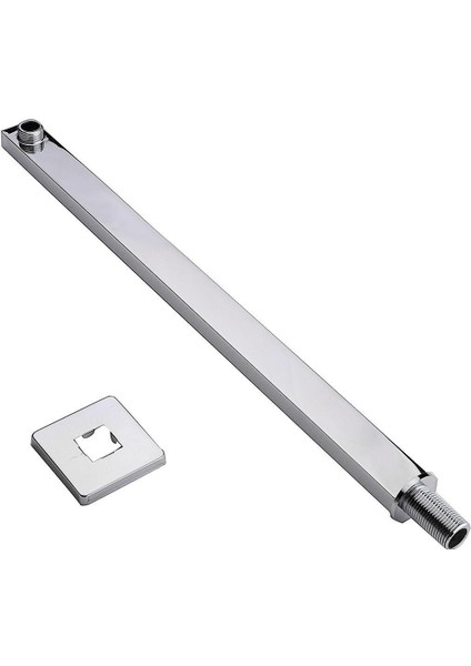 Yağmur Duş Başlığı Için 24 Inç 60CM Kare Krom Duvara Monte Duş Uzatma Kolu(Yurt Dışından)