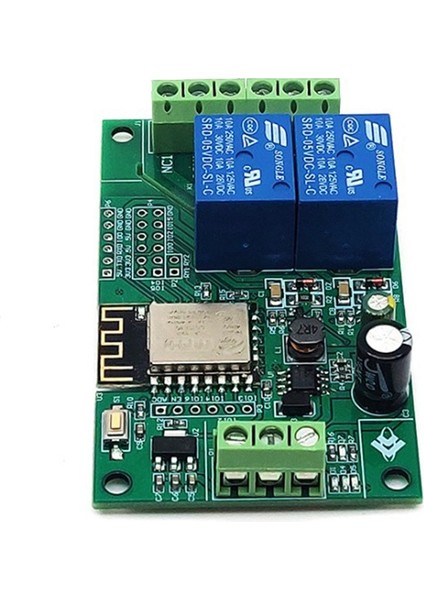 ESP8266 ESP-12F Wifi Röle Modülü 2 Kanal 5V/8-80V Arduino Ide Akıllı Ev Uygulaması Için Ağ Röle Anahtarı Uzaktan Kumanda