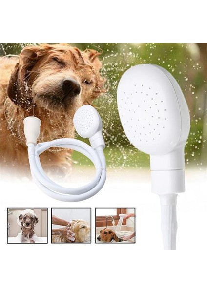1.2m Köpek Duş Başlığı Sprey Kanalizasyon Süzgeç Pet Banyo Hortumu Lavabo Yıkama Saç Pet Kuaför Duş -