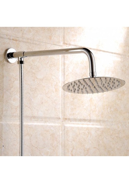 6'' Yuvarlak Paslanmaz Çelik Yağmur Duş Başlığı Yağış Banyo Üstü Püskürtücü Krom(Yurt Dışından)
