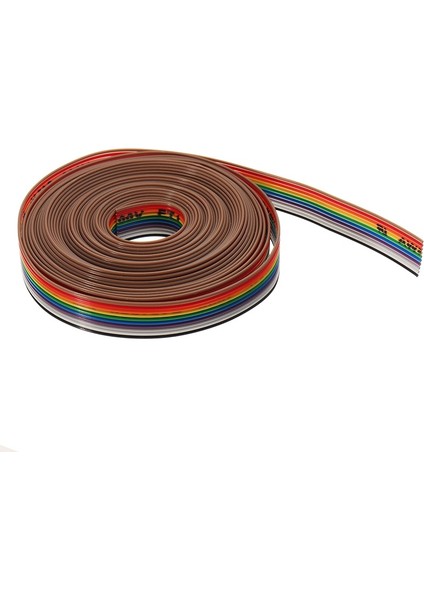 Drop Shipg Şerit Kablo 10 Düz Renk Gökkuşağı Şerit Kablo Tel Gökkuşağı Kablo 10P Şerit Kablo 1.27MM Adım 5 Metre/grup (Yurt Dışından)