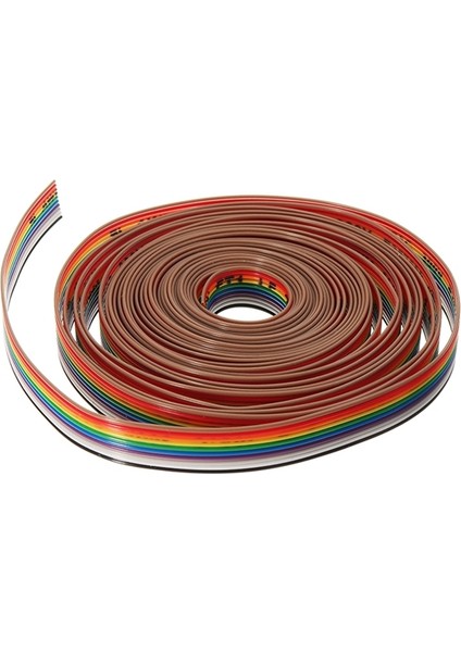 Drop Shipg Şerit Kablo 10 Düz Renk Gökkuşağı Şerit Kablo Tel Gökkuşağı Kablo 10P Şerit Kablo 1.27MM Adım 5 Metre/grup (Yurt Dışından)