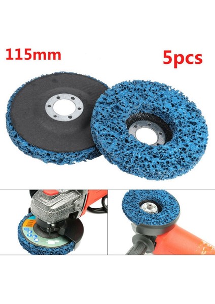 5 Adet Zımpara Aletleri 115MM Tekerlekler Boya Pas Temizleme Metaller Için Temiz Açılı Taşlama Diskleri / Fiberglas / Taş / Ahşap
