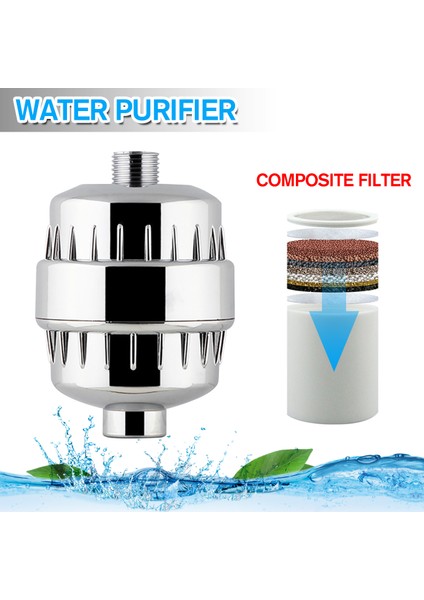 Sert Su Klor Arıtma Evrensel Için Pratik Duş Başlığı Filtre Arıtma Yumuşatıcı