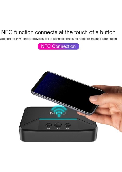 Bluetooth 5 0 Alıcı Adaptörü Nfc 3 5mm Rca Ses Aux Çıkışı Kablosuz Bluetooth Dongle Stereo Alıcı