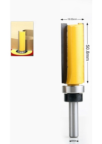 8mm Shank-1 Adet, Kırpma Bıçağı Freze, Cnc Katı Karbür Ahşap Freze, Ahşap Oyma Ağaç Işleme Giyotin Freze Ucu