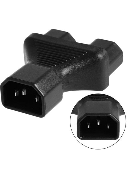 IEC320 C14 Erkek - 2x C13 Dişi Bölücü Fiş Güç Adaptörü Soket Dönüştürücü X1