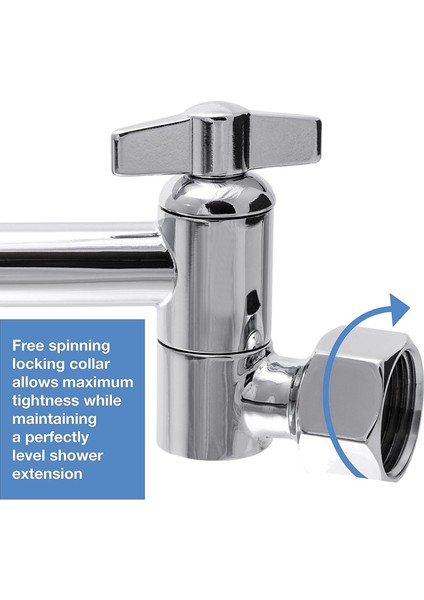 Ayarlanabilir Duş Kolu Uzatma, Yüksek Parlak Krom Kaplamalı Pirinç Duş Başlığı Uzatma Kolu 11+ Inç fiyatları