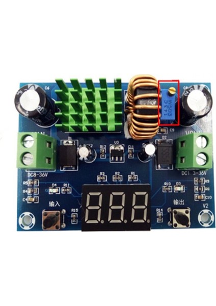 Dijital Voltaj Regülatörü Modülü XL4015E1 Anahtar Tipi Voltaj Regülatörü Çıkışı 1.3-36V Akım 5A XH-M291