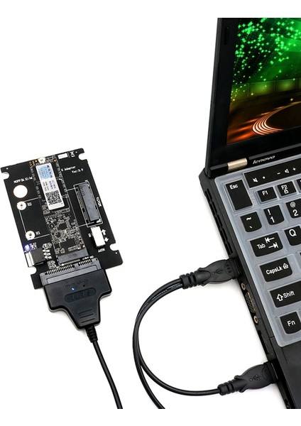 2 Bağlantı Noktalı M.2 Ngff Anahtar B ve Msata SSD - USB 2.0 Adaptör Dönüştürücü Okuyucu Kartı fırsatları