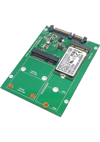 USB 3.0 Sata 22PIN 2.5 Inç Sabit Disk Için 2'si 1 Arada Mini Pci-E 2 Şeritli M.2 Ngff & Msata SSD Adaptör Dönüştürücü