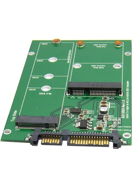 USB 3.0 Sata 22PIN 2.5 Inç Sabit Disk Için 2'si 1 Arada Mini Pci-E 2 Şeritli M.2 Ngff & Msata SSD Adaptör Dönüştürücü