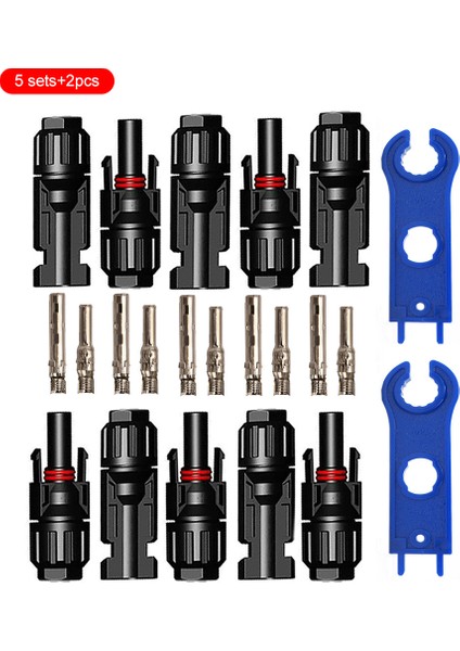 5 Takım Mc4 Konnektör Güneş Sistemi 1000V Güneş Paneli Paralel Bağlantı Mc4 Sigorta Konektörü