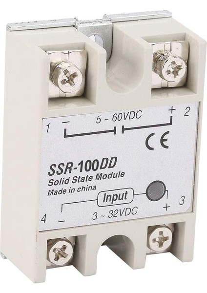 Beerıs Solid State Röle SSR-100DD 100A 3-32V Dc Giriş - 24-220V Dc Ssr 100DD SSR-100 Dd Endüstri Kontrolü