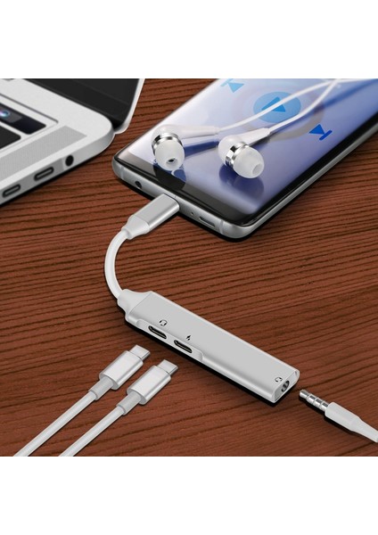 C Tipi USB Adaptörü 3.5mm Jack Kulaklık Kablosu Adaptörü Samsung Galaxy S8 S9 S10 Plus Type-C Ses Kablosu Pd Şarj Konnektörü modelleri