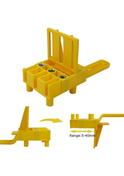 41 Adet Dübel Jig 6 8 10MM Ahşap Hss Matkap Uçları Ağaç Işleme Jig Abs Plastik Cep Delik Jig Marangozluk Için Matkap Kılavuzu Aracı