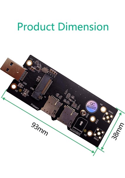 Ngff M.2 Anahtar B - Çift Nano'lu USB 3.0 Adaptör Yükseltici Kartıwwan/lte Modülü Için Konnektör Yuvası