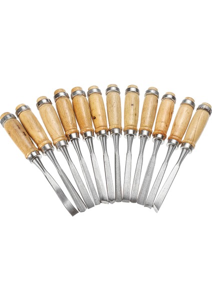 12 Adet Ahşap Oyma Keski Seti Karbon Çelik Ahşap Işleme Haddeleme Kese Oyuk Seti modelleri