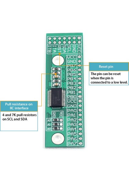 MCP23017 I2C Arayüzü 16BIT G/ç Uzatma Modülü Pin Kartı Iıc'den Gipo'ya Dönüştürme