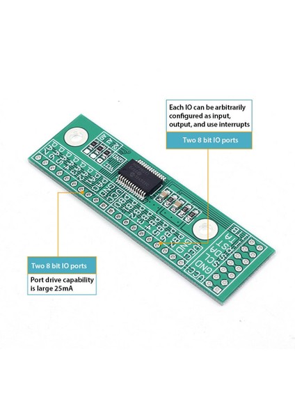MCP23017 I2C Arayüzü 16BIT G/ç Uzatma Modülü Pin Kartı Iıc'den Gipo'ya Dönüştürme