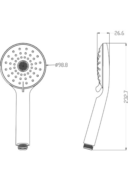Flyeer Duş Seti, Duş Hortumlu El Duşu, Paslanmaz Çelik, Ayarlanabilir Püskürtme Modu, Evrensel Banyo Duş Seti, Çıkarılabilir Banyo Duş Başlığı