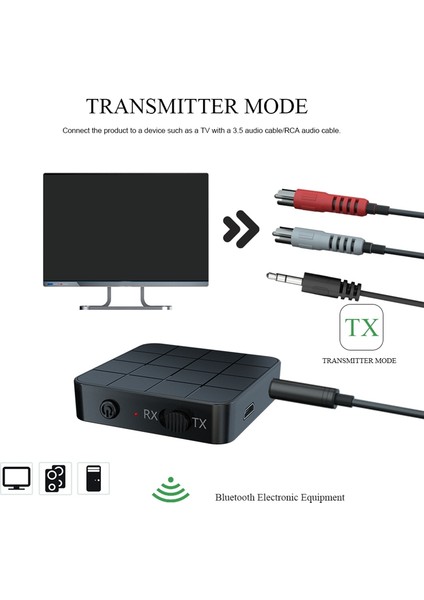 Bluetooth 5.0 Alıcı2 In 1 3.5mm Aux Jack Rca Hifi Müzik Araba Tv Kulaklık Hoparlör Kablosuz Ses Adaptörü(Yurt Dışından) modelleri
