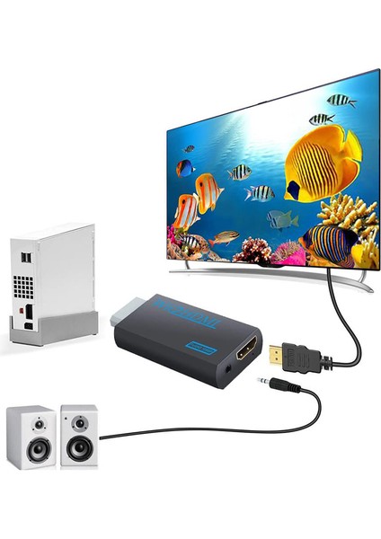 1080P Wii - HDMI Dönüştürücü Adaptör, 3.5mm Ses Jakı ile Pc Için Ses Çıkışı Hdtv Monitör Tüm Wii Ekran Modları(Yurt Dışından) fırsatları