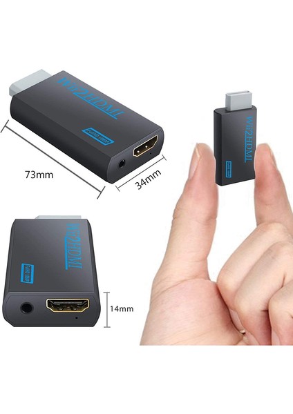 1080P Wii - HDMI Dönüştürücü Adaptör, 3.5mm Ses Jakı ile Pc Için Ses Çıkışı Hdtv Monitör Tüm Wii Ekran Modları(Yurt Dışından) indirimleri