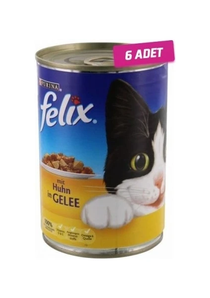 Tavuklu Konserve Kedi Mamasi 400 gr 6'lı