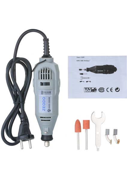 ZD7000 220V Elektrikli Taşlama Seti 8000-30000RPM Güç Döner Alet Kiti Parlatma Için 2 Taşlama Taş Uçları Parlatma Kaba Işleme Taşlama Zımpara Oyma Oyma Delme Makinesi Ab Tak