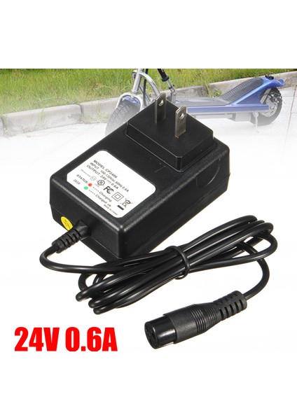 Yeni Araç Dc 24V 0.6A 3-Prong Pil Şarj Cihazı Razor E100 E125 E500S PR200 Scooter Için fiyatları